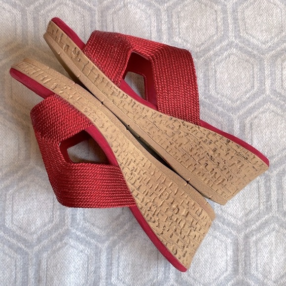 DAVID TATE Vibe Red Braided Slide Sandals Women’s Size 8.5M - Picture 6 of 13